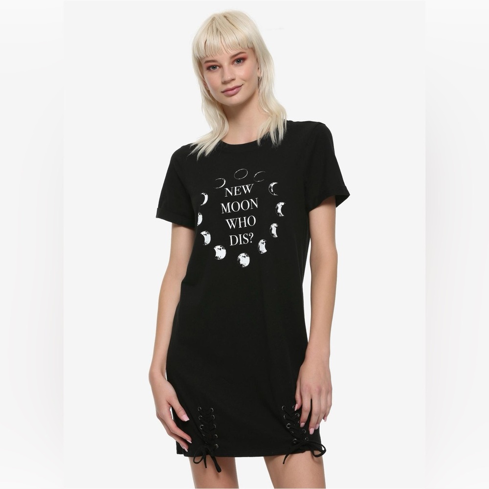 Hot Topic New Moon Who Dis Lace Up Dress, size Medium